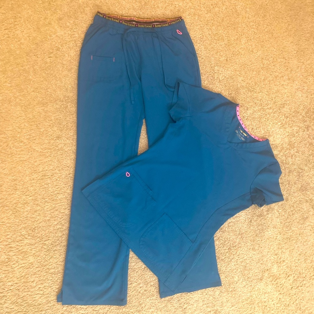 HeartSoul XS scrub set, teal